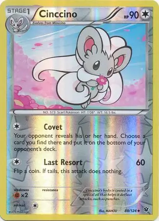 Cinccino Fates Collide 88/124 Uncommon Reverse Holo