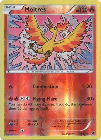 9/124 Moltres FCO Rare Reverse Holo