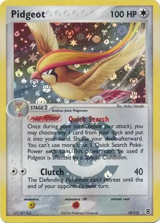 10/112 Pidgeot RG Rare Holo Reverse Holo
