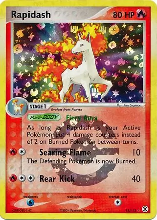 13/112 Rapidash RG Rare Holo Reverse Holo