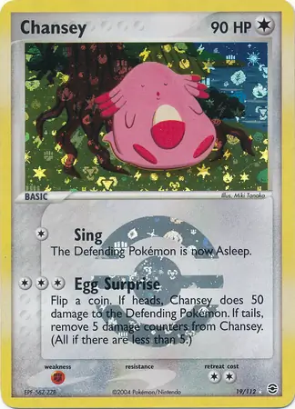 19/112 Chansey RG Rare Reverse Holo