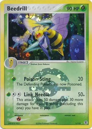 1/112 Beedrill RG Rare Holo Reverse Holo