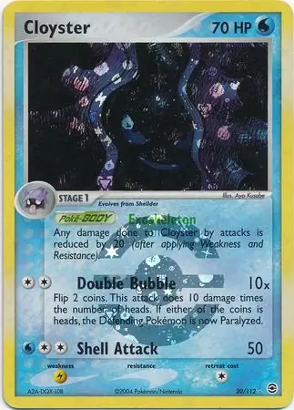 20/112 Cloyster RG Rare Reverse Holo
