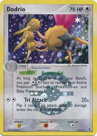 21/112 Dodrio RG Rare Reverse Holo