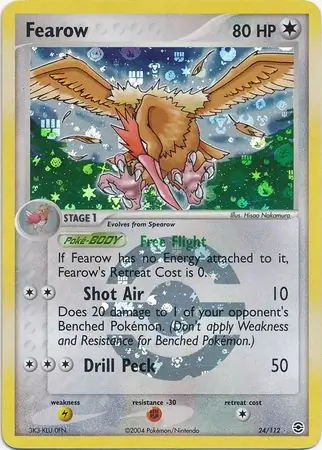 24/112 Fearow RG Rare Reverse Holo