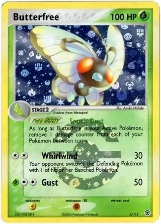 2/112 Butterfree RG Rare Holo Reverse Holo