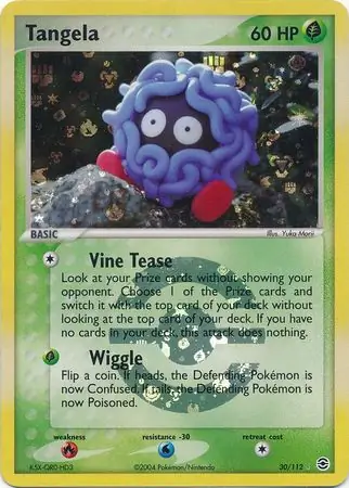 30/112 Tangela RG Rare Reverse Holo
