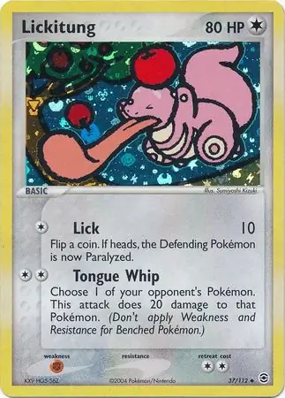 37/112 Lickitung RG Uncommon Reverse Holo