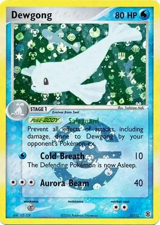 3/112 Dewgong RG Rare Holo Reverse Holo