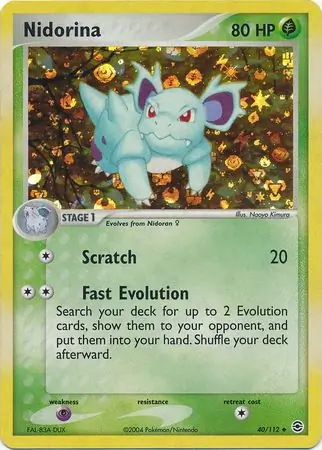40/112 Nidorina RG Uncommon Reverse Holo