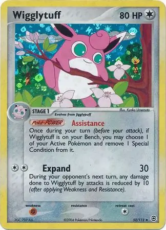 52/112 Wigglytuff RG Uncommon Reverse Holo