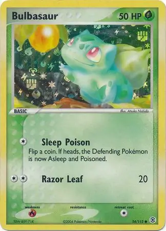 54/112 Bulbasaur RG Common Reverse Holo