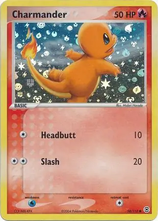 58/112 Charmander RG Common Reverse Holo