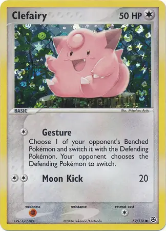 59/112 Clefairy RG Common Reverse Holo