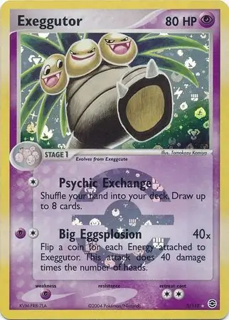 5/112 Exeggutor RG Rare Holo Reverse Holo