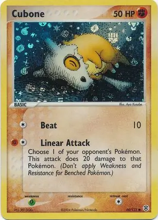 60/112 Cubone RG Common Reverse Holo