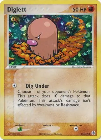 61/112 Diglett RG Common Reverse Holo
