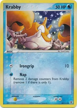 66/112 Krabby RG Common Reverse Holo