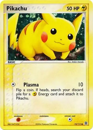 74/112 Pikachu RG Common Reverse Holo