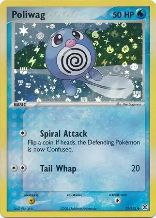 75/112 Poliwag RG Common Reverse Holo