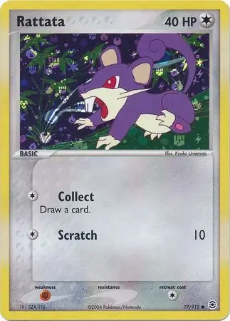 77/112 Rattata RG Common Reverse Holo