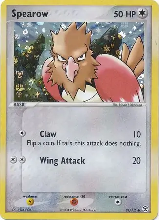 81/112 Spearow RG Common Reverse Holo