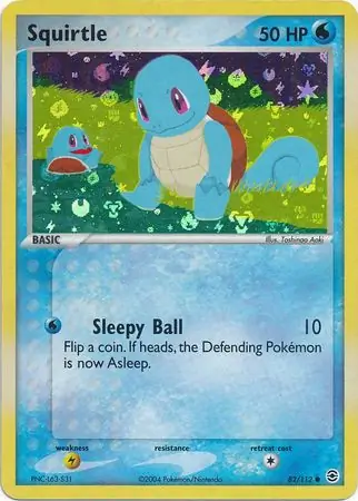 82/112 Squirtle RG Common Reverse Holo