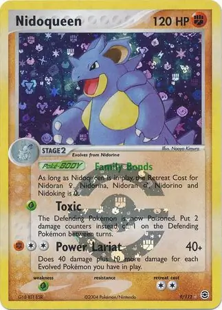 9/112 Nidoqueen RG Rare Holo Reverse Holo