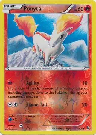 14/106 Ponyta FLF Common Reverse Holo
