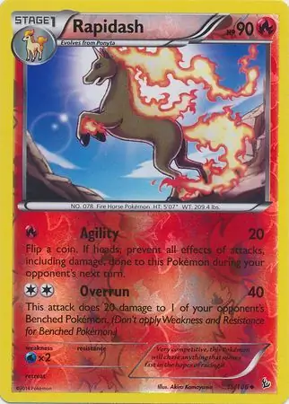 15/106 Rapidash FLF Uncommon Reverse Holo