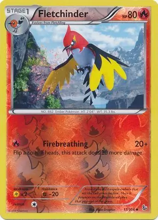 17/106 Fletchinder FLF Uncommon Reverse Holo