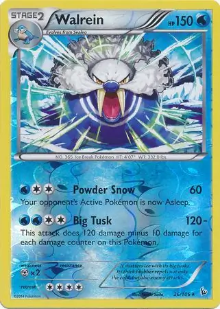 26/106 Walrein FLF Rare Reverse Holo