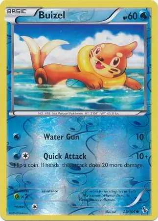 28/106 Buizel FLF Common Reverse Holo