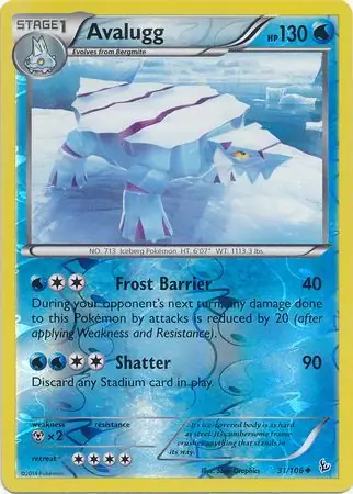 31/106 Avalugg FLF Uncommon Reverse Holo