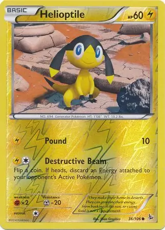 36/106 Helioptile FLF Common Reverse Holo