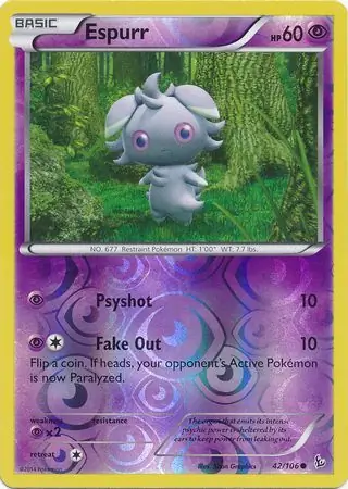 42/106 Espurr FLF Common Reverse Holo