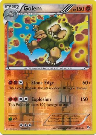 47/106 Golem FLF Rare Reverse Holo