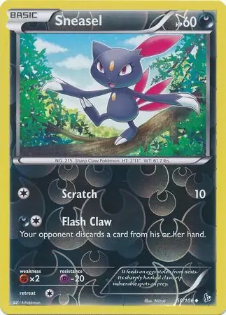 50/106 Sneasel FLF Uncommon Reverse Holo