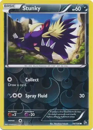 54/106 Stunky FLF Common Reverse Holo
