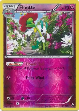 64/106 Floette FLF Rare Reverse Holo