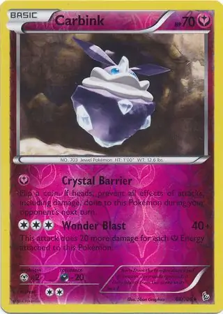 Carbink Flashfire 68/106 Rare Holo Reverse Holo