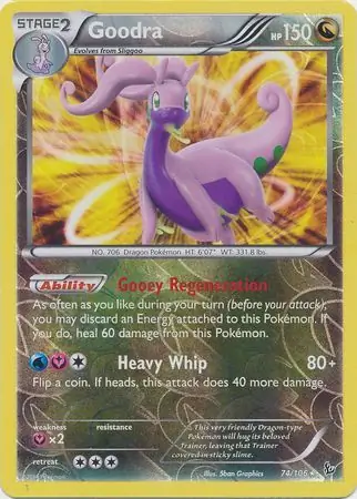 74/106 Goodra FLF Rare Holo Reverse Holo