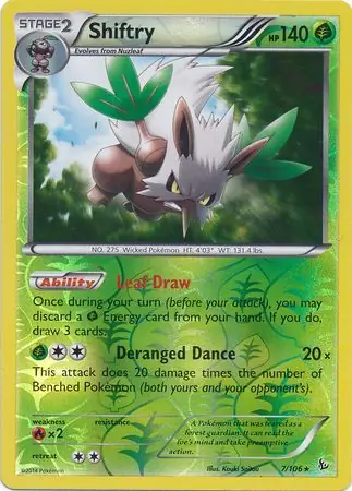 7/106 Shiftry FLF Rare Holo Reverse Holo