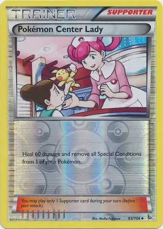 93/106 Pokémon Center Lady FLF Uncommon Reverse Holo