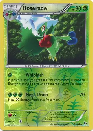 9/106 Roserade FLF Uncommon Reverse Holo