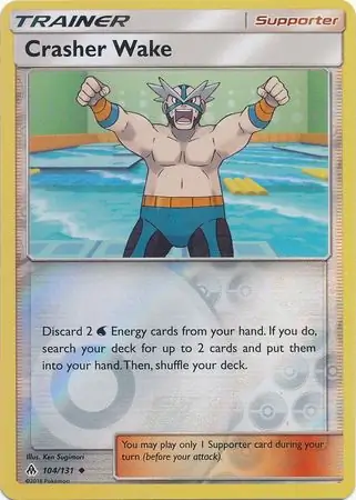 104/131 Crasher Wake FLI Uncommon Reverse Holo