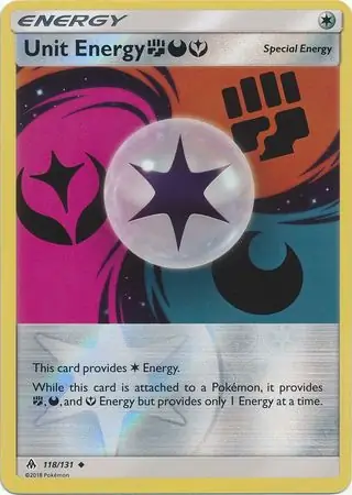 118/131 Unit Energy FightingDarknessFairy FLI Uncommon Reverse Holo
