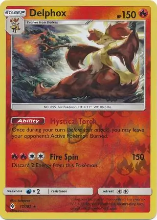 17/131 Delphox FLI Rare Holo Reverse Holo