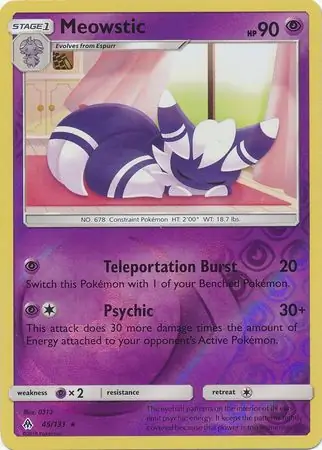 45/131 Meowstic FLI Rare Reverse Holo