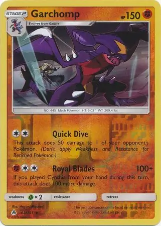 62/131 Garchomp FLI Rare Holo Reverse Holo